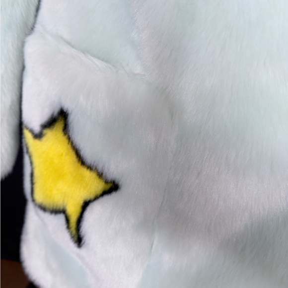 Topshop Sky Blue Teddy Jacket with Yellow Star size 6 - Picture 5 of 13